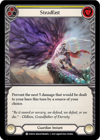 Image for Steadfast (Yellow) (EVR034) (Everfest) - Flesh and Blood TCG