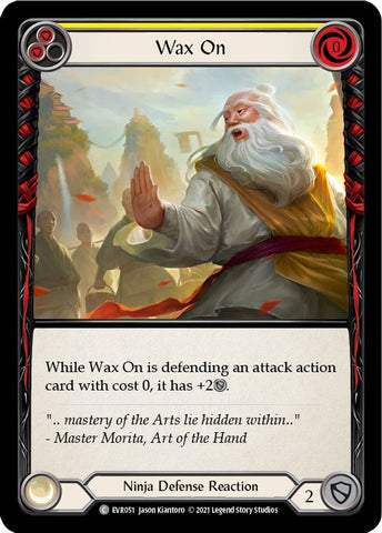 Image for Wax On (Yellow) (EVR051) (Everfest) - Flesh and Blood TCG