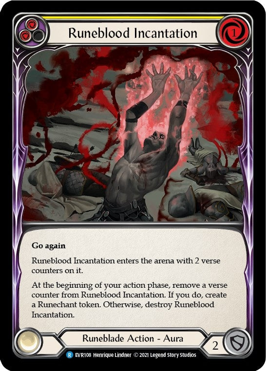 Image for Runeblood Incantation (Yellow) (EVR108) (Everfest) - Flesh and Blood TCG