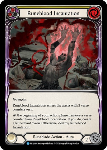 Image for Runeblood Incantation (Yellow) (EVR108) (Everfest) - Flesh and Blood TCG