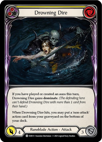 Image for Drowning Dire (Yellow) (EVR111) (Everfest) - Flesh and Blood TCG