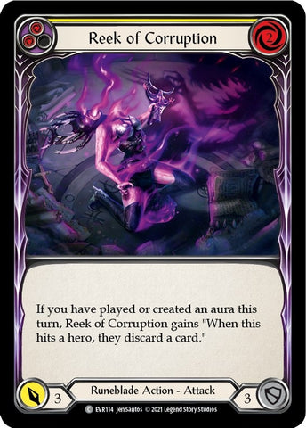 Image for Reek of Corruption (Yellow) (EVR114) (Everfest) - Flesh and Blood TCG