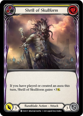Image for Shrill of Skullform (Yellow) (EVR117) (Everfest) - Flesh and Blood TCG