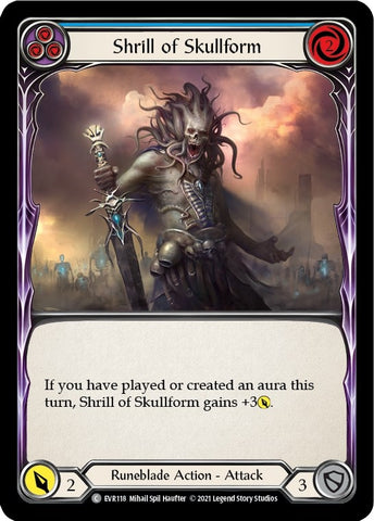 Image for Shrill of Skullform (Blue) (EVR118) (Everfest) - Flesh and Blood TCG