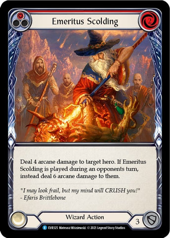 Image for Emeritus Scolding (Red) (EVR125) (Everfest) - Flesh and Blood TCG