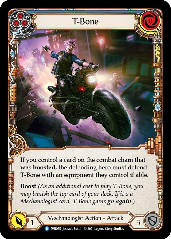 Image for T-Bone (Blue) (EVR075) (Everfest) - Flesh and Blood TCG