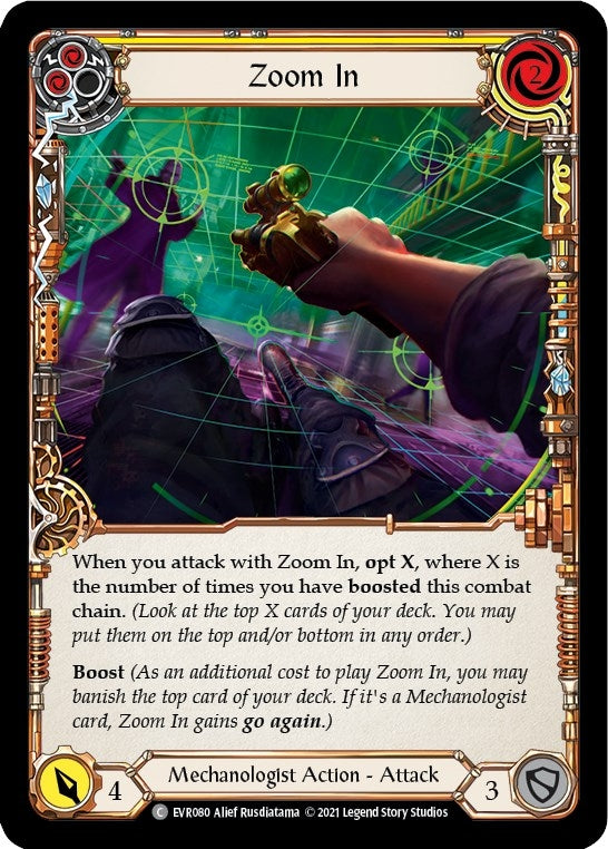 Image for Zoom In (Yellow) (EVR080) (Everfest) - Flesh and Blood TCG