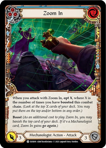 Image for Zoom In (Blue) (EVR081) (Everfest) - Flesh and Blood TCG
