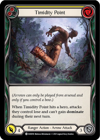 Image for Timidity Point (Yellow) (EVR098) (Everfest) - Flesh and Blood TCG