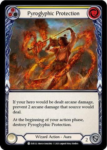 Image for Pyroglyphic Protection (Yellow) (EVR132) (Everfest) - Flesh and Blood TCG