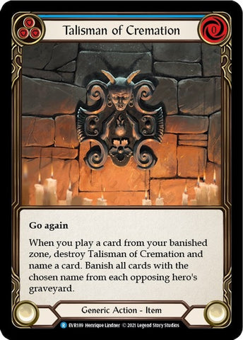 Image for Talisman of Cremation (EVR189) (Everfest) - Flesh and Blood TCG