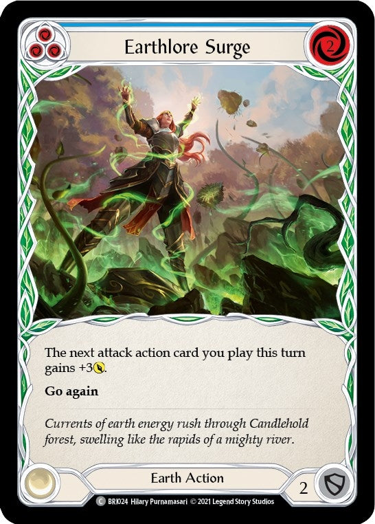 Earthlore Surge (Blue) [BRI024] (Tales of Aria Briar Blitz Deck) 1st Edition Normal