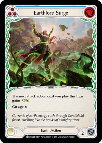 Earthlore Surge (Blue) [BRI024] (Tales of Aria Briar Blitz Deck) 1st Edition Normal