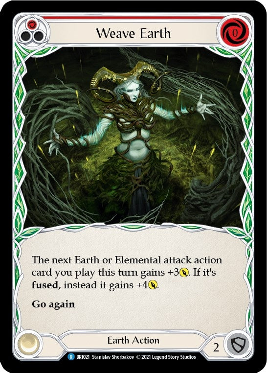 Weave Earth (Red) [BRI021] (Tales of Aria Briar Blitz Deck) 1st Edition Normal