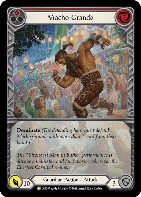 Macho Grande (Red) [LGS087] (Promo) Rainbow Foil