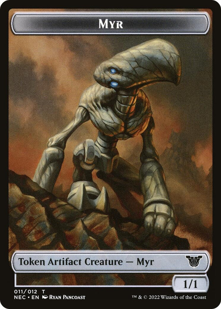 Myr // Pilot Double-sided Token [Kamigawa: Neon Dynasty Commander Tokens]