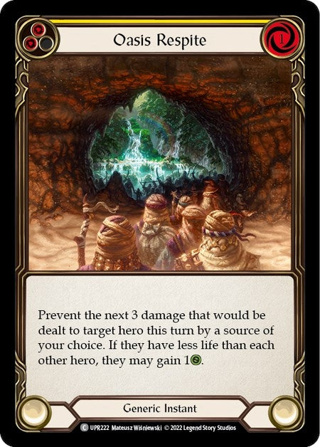 Image for Oasis Respite (Yellow) (UPR222) (Uprising) - Flesh and Blood TCG