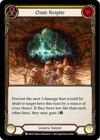 Image for Oasis Respite (Yellow) (UPR222) (Uprising) - Flesh and Blood TCG
