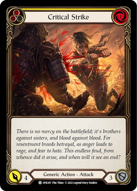 Image for Critical Strike (Yellow) (UPR207) (Uprising) - Flesh and Blood TCG