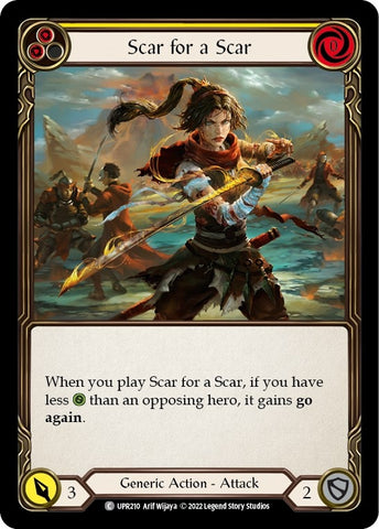 Image for Scar for a Scar (Yellow) (UPR210) (Uprising) - Flesh and Blood TCG