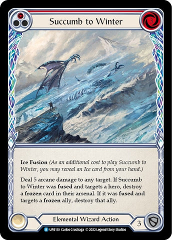 Image for Succumb to Winter (Red) (UPR110) (Uprising) - Flesh and Blood TCG