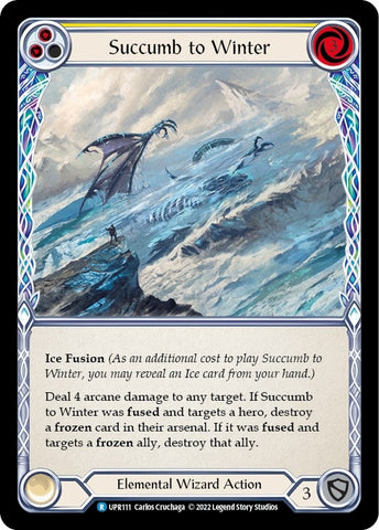 Image for Succumb to Winter (Yellow) (UPR111) (Uprising) - Flesh and Blood TCG