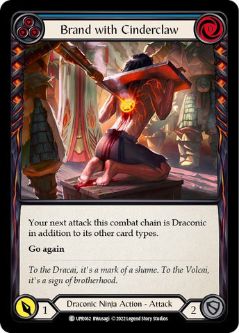 Image for Brand with Cinderclaw (Blue) (UPR062) (Uprising) - Flesh and Blood TCG