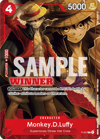 Monkey.D.Luffy - P-007 (Winner Pack Vol. 1) (P-007) [One Piece Promotion Cards]