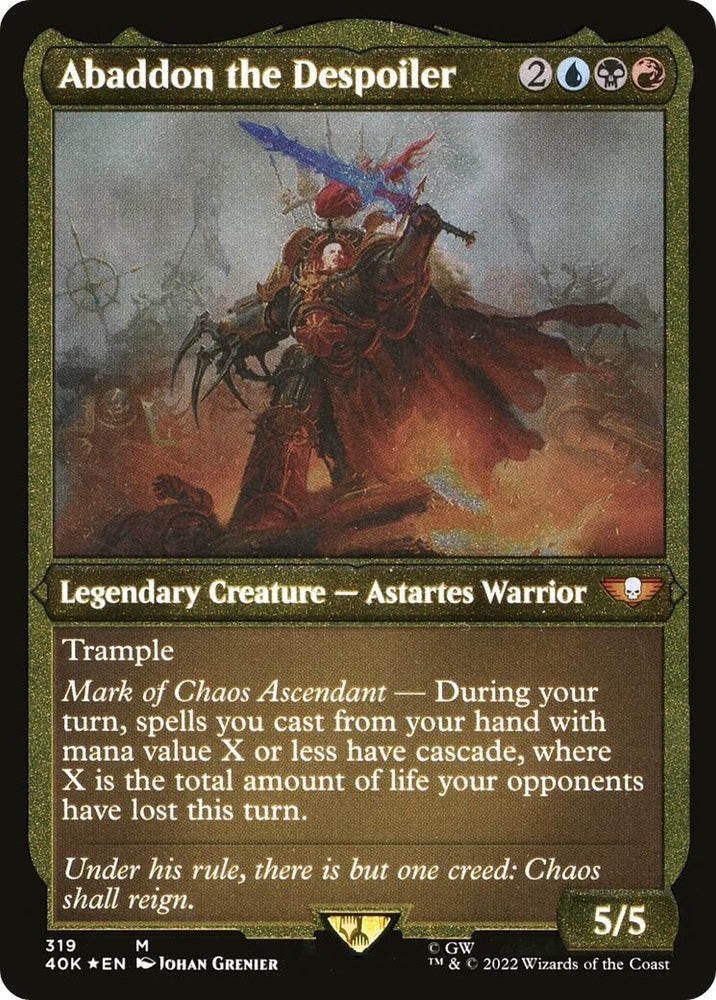 Abaddon the Despoiler (Display Commander) (Etched Foil) [Universes Beyond: Warhammer 40,000]