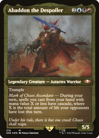 Abaddon the Despoiler (Display Commander) (Etched Foil) [Universes Beyond: Warhammer 40,000]