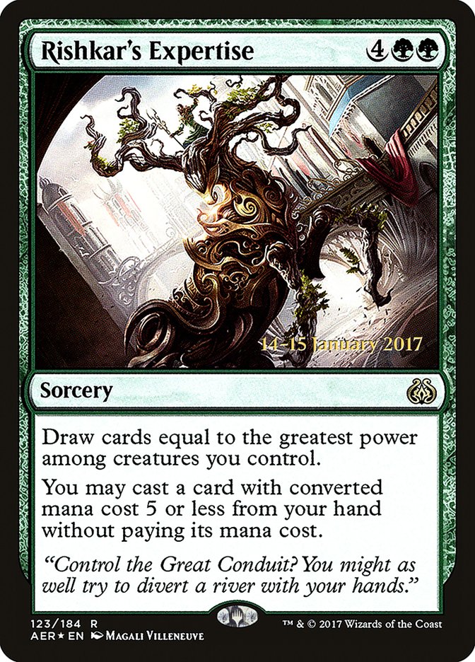 Rishkar's Expertise  (Prerelease) [Aether Revolt Prerelease Promos]