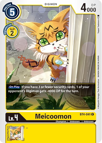 Meicoomon [BT4-041] (Revision Pack 2021) [Great Legend Promos]