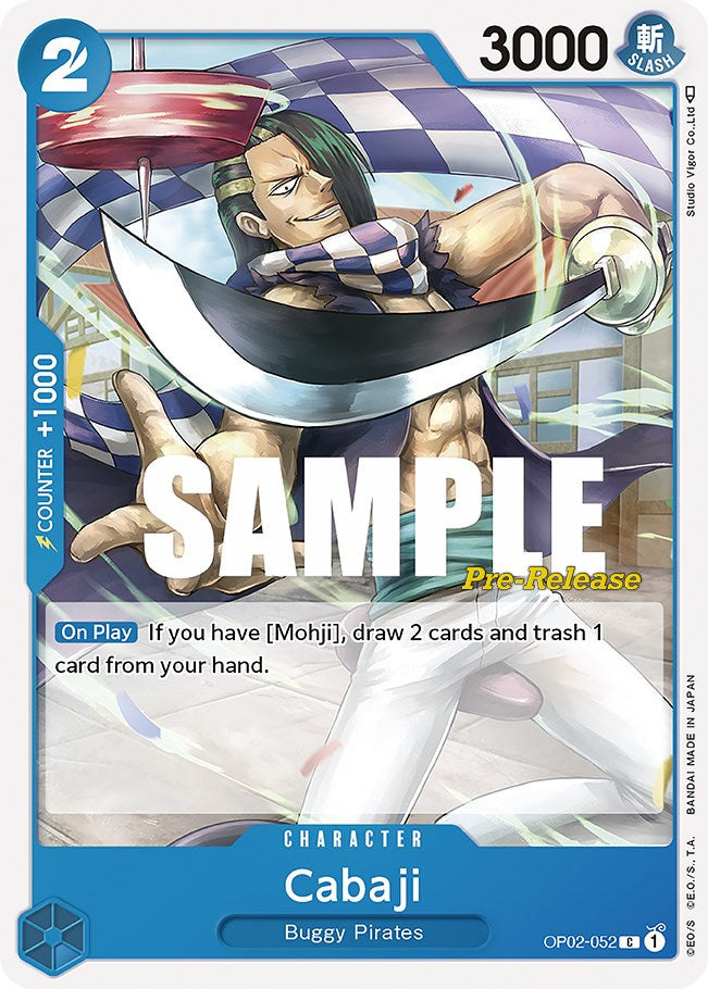 Cabaji (OP02-052) [Paramount War Pre-Release Cards]