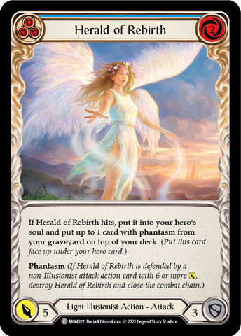 Herald of Rebirth (Blue) [MON022] (Monarch) 1st Edition Normal