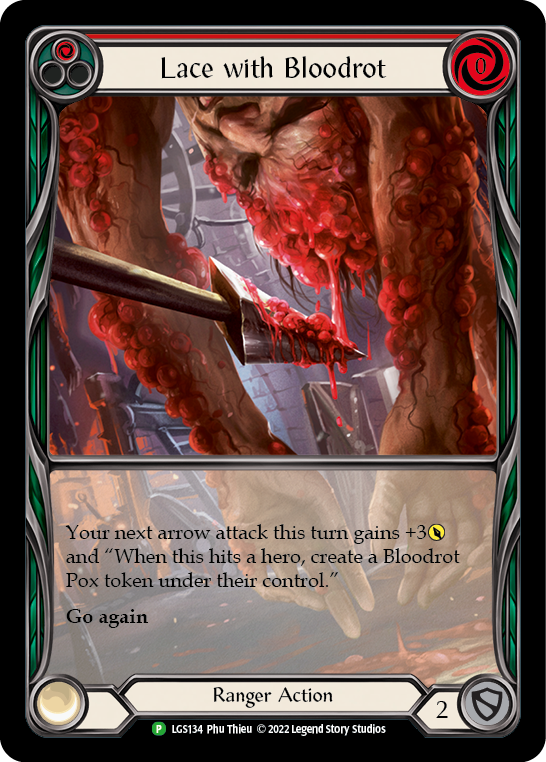Lace with Bloodrot (Red) [LGS134] (Promo) Rainbow Foil