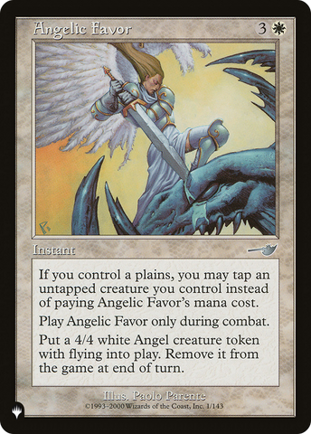 Angelic Favor [The List Reprints]