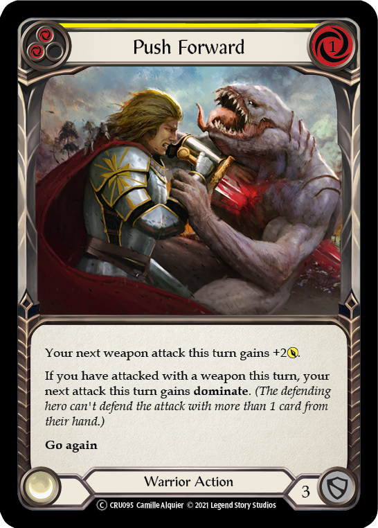 Push Forward (Yellow) [U-CRU095] (Crucible of War Unlimited)  Unlimited Rainbow Foil