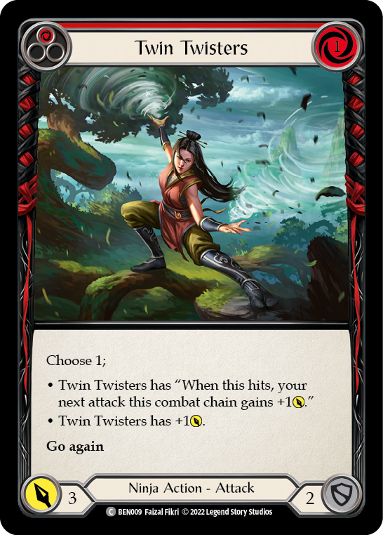Twin Twisters (Red) [BEN009] [Outsiders Benji Blitz Deck]