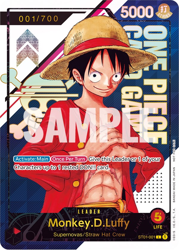 Monkey.D.Luffy (Serial Number) (ST01-001) [One Piece Promotion Cards]