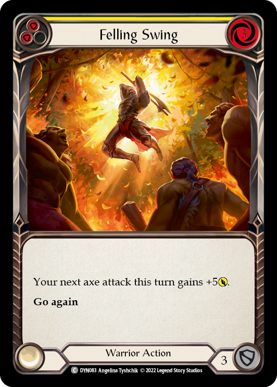 Felling Swing (Yellow) [DYN083] (Dynasty) Rainbow Foil