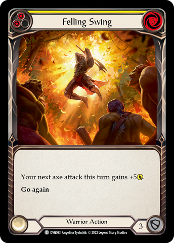 Felling Swing (Yellow) [DYN083] (Dynasty) Rainbow Foil
