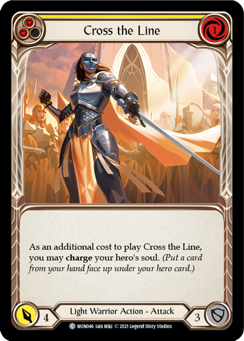 Cross the Line (Yellow) [MON046-RF] (Monarch) 1st Edition Rainbow Foil
