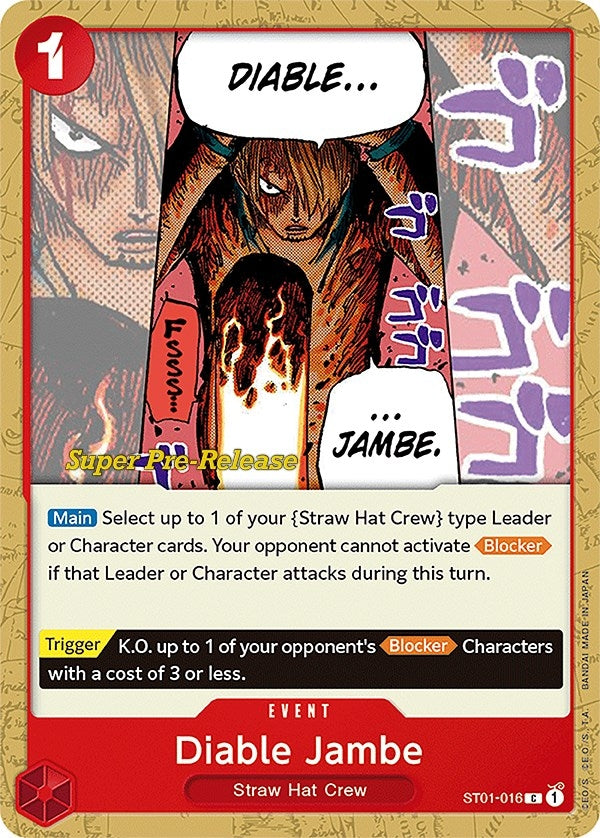 Diable Jambe (ST01-016) [Super Pre-Release Starter Deck: Straw Hat Crew]