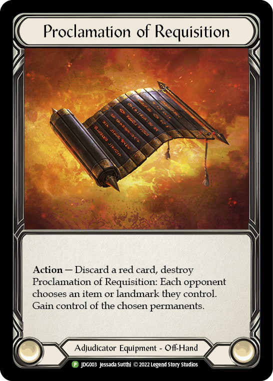 Proclamation of Requisition [JDG003] (Promo) Cold Foil