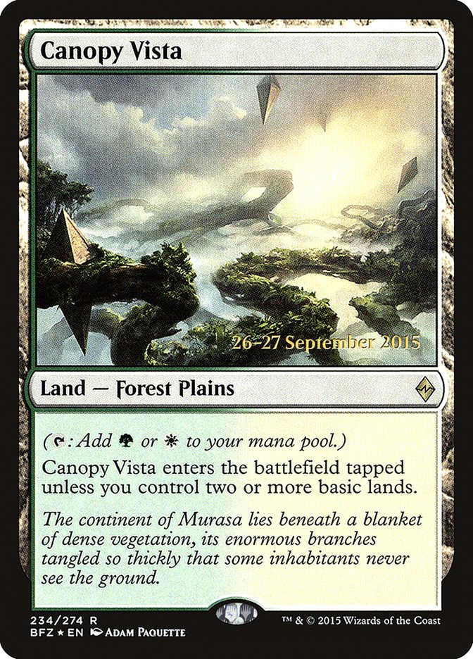 Canopy Vista  (Prerelease) [Battle for Zendikar Prerelease Promos]