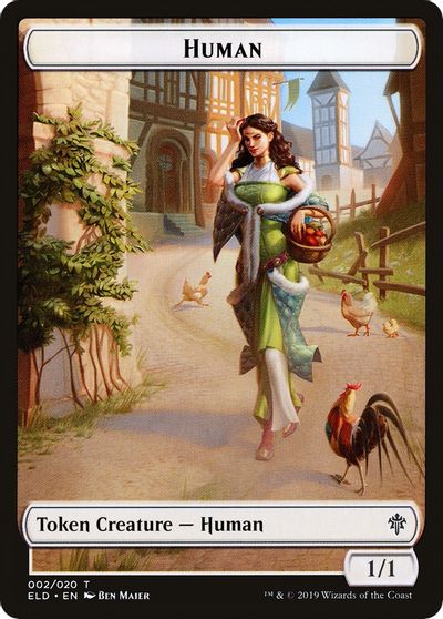 Vraska Emblem // Human Double-sided Token (Challenger 2020) [Unique and Miscellaneous Promos]