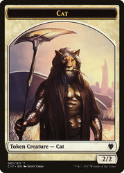 Rat (003) // Cat (001) Double-sided Token [Commander 2017 Tokens]