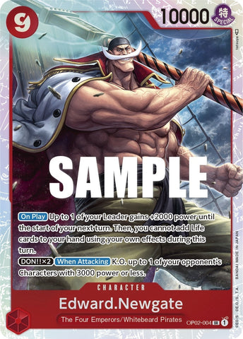 Image for Edward.Newgate (004) (OP02-004) [Paramount War] - One Piece Card Game