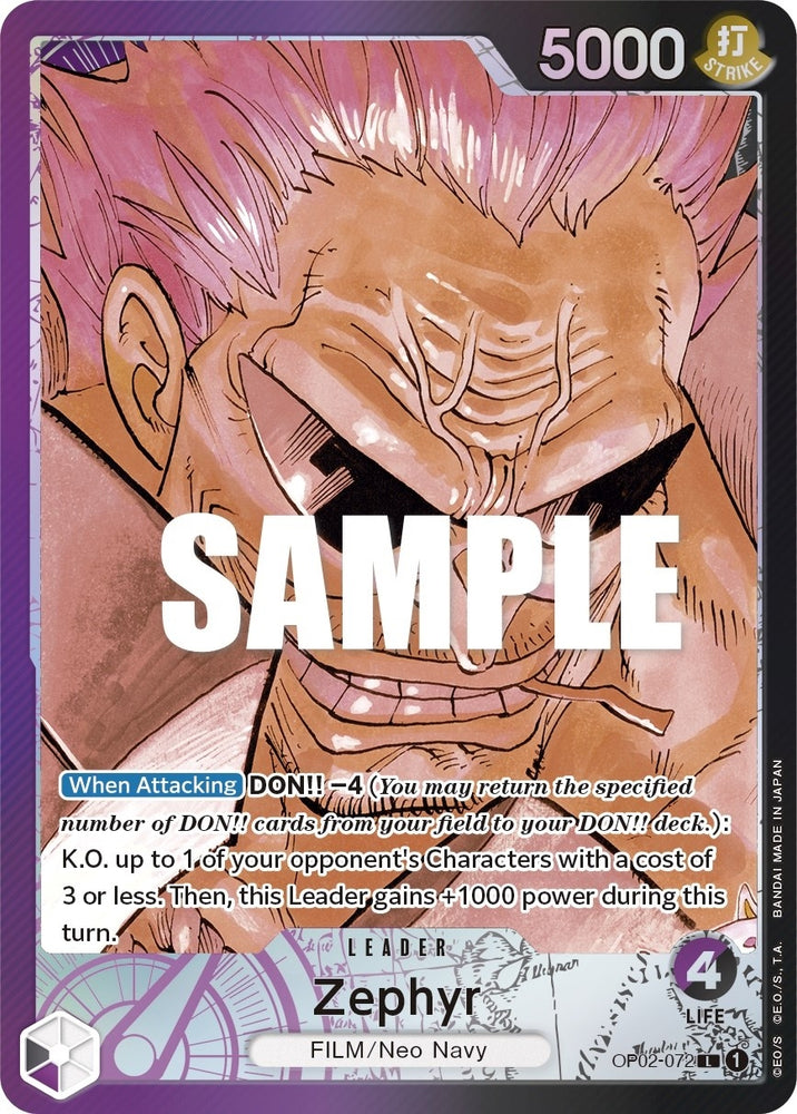 Image for Zephyr (Alternate Art) (OP02-072) [Paramount War] - One Piece Card Game
