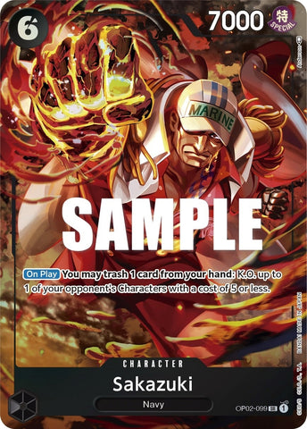 Image for Sakazuki (Alternate Art) (OP02-099) [Paramount War] - One Piece Card Game